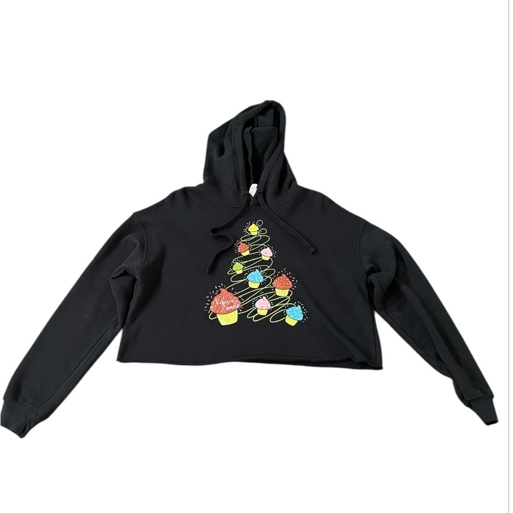 Bella Canvas Fleece Collection Black Crop Jacket Size M - Picture 2 of 9